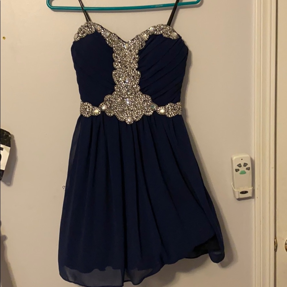 Blue Sparkly Formal Dress